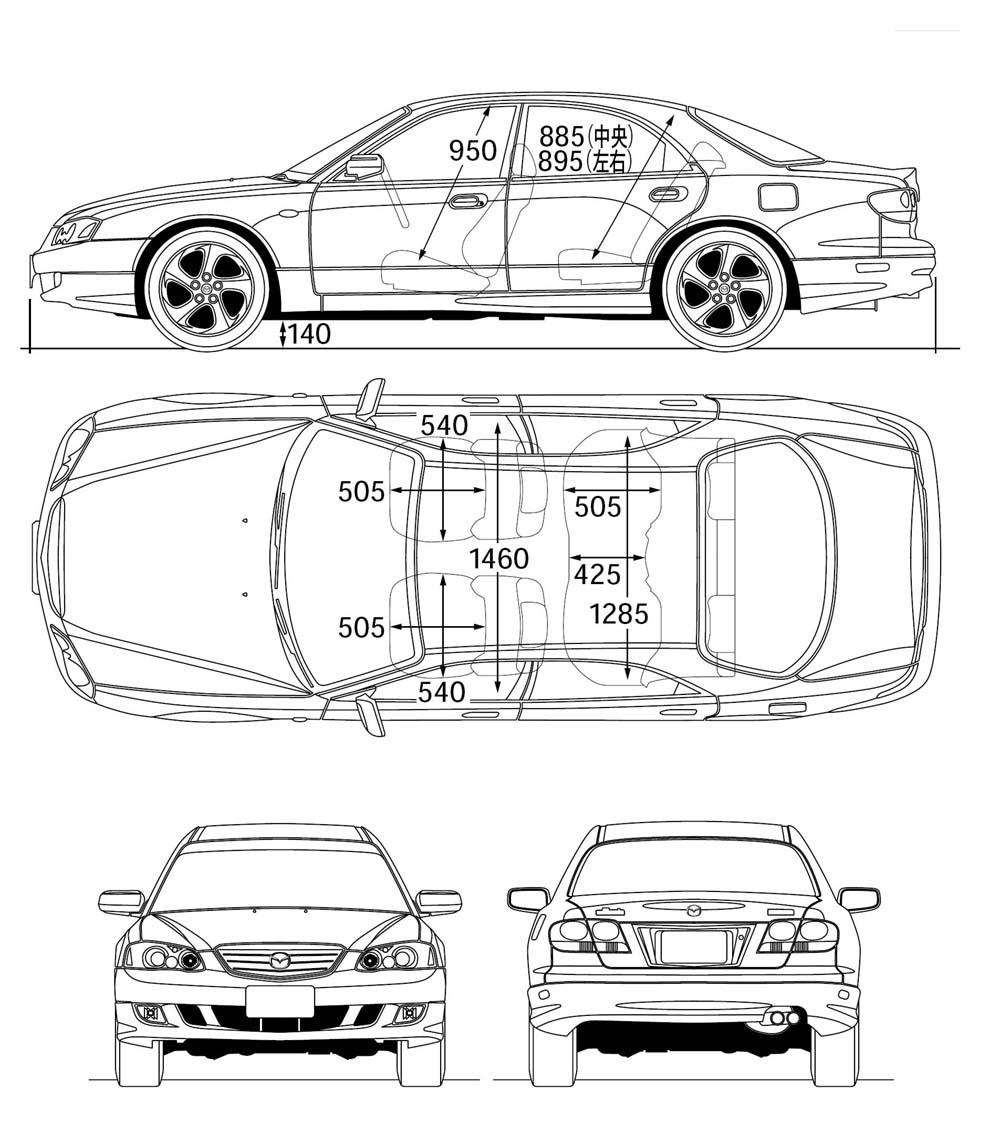 Длина мазда 6 gg. Mazda xedos 6. Мазда Милления габариты. Mazda xedos 9. Mazda Millenia чертежи.